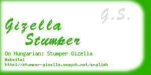 gizella stumper business card